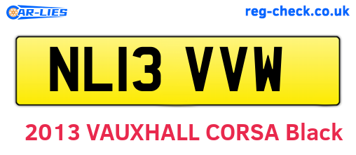 NL13VVW are the vehicle registration plates.
