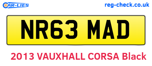 NR63MAD are the vehicle registration plates.