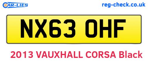 NX63OHF are the vehicle registration plates.