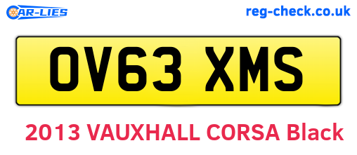 OV63XMS are the vehicle registration plates.
