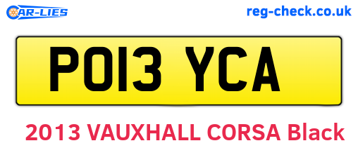 PO13YCA are the vehicle registration plates.