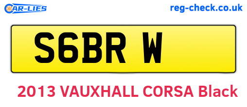 S6BRW are the vehicle registration plates.