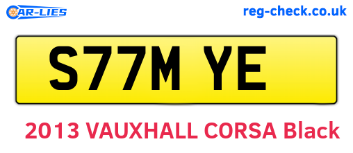 S77MYE are the vehicle registration plates.