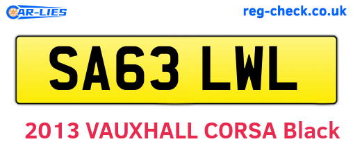 SA63LWL are the vehicle registration plates.