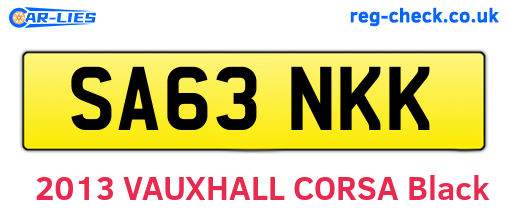 SA63NKK are the vehicle registration plates.
