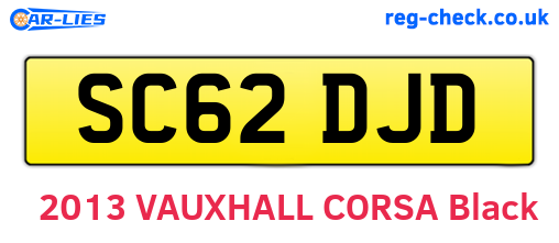 SC62DJD are the vehicle registration plates.