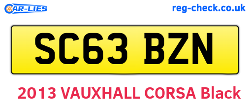 SC63BZN are the vehicle registration plates.