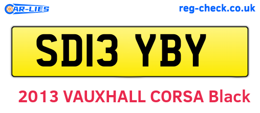 SD13YBY are the vehicle registration plates.