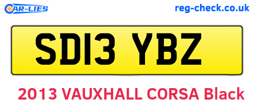 SD13YBZ are the vehicle registration plates.