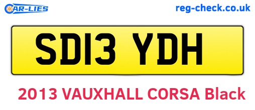 SD13YDH are the vehicle registration plates.