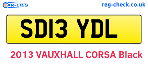 SD13YDL are the vehicle registration plates.
