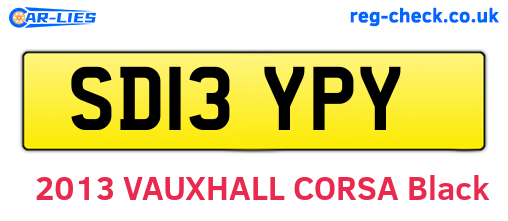 SD13YPY are the vehicle registration plates.