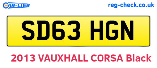 SD63HGN are the vehicle registration plates.