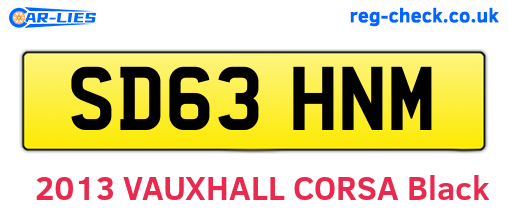 SD63HNM are the vehicle registration plates.