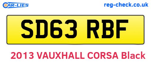 SD63RBF are the vehicle registration plates.