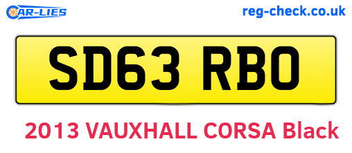 SD63RBO are the vehicle registration plates.