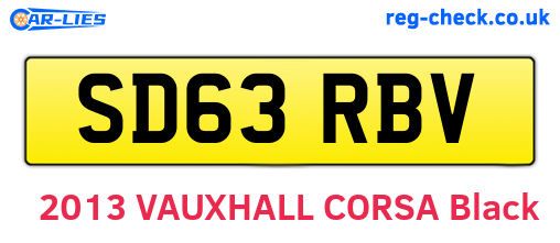 SD63RBV are the vehicle registration plates.