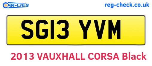 SG13YVM are the vehicle registration plates.