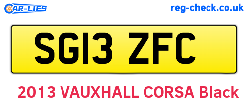 SG13ZFC are the vehicle registration plates.