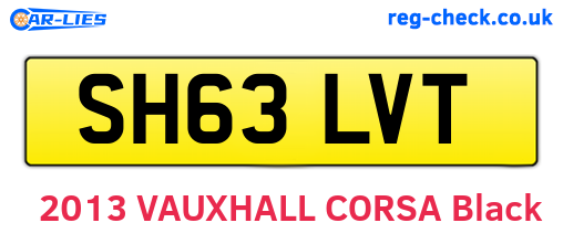 SH63LVT are the vehicle registration plates.