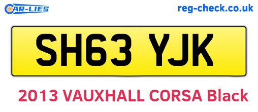 SH63YJK are the vehicle registration plates.