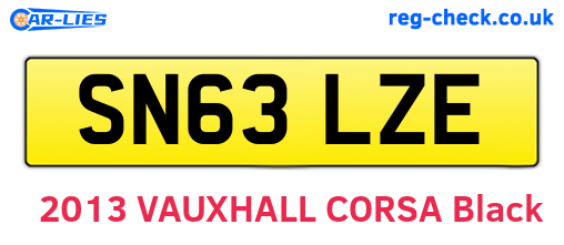 SN63LZE are the vehicle registration plates.