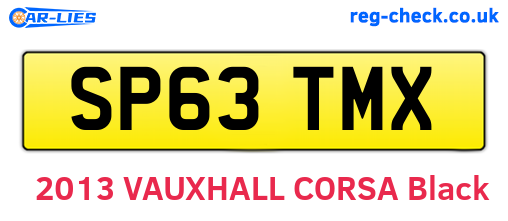 SP63TMX are the vehicle registration plates.