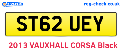 ST62UEY are the vehicle registration plates.