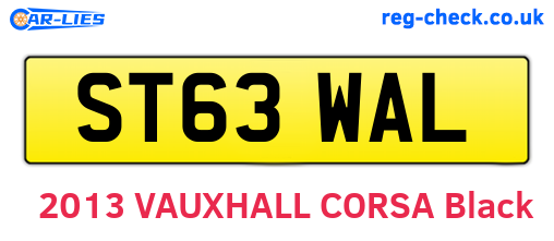 ST63WAL are the vehicle registration plates.