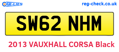 SW62NHM are the vehicle registration plates.