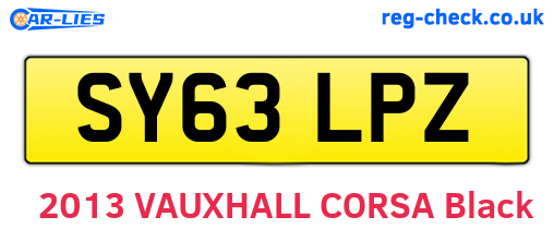 SY63LPZ are the vehicle registration plates.