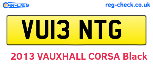 VU13NTG are the vehicle registration plates.