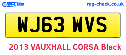WJ63WVS are the vehicle registration plates.