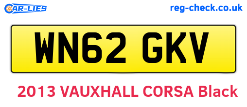WN62GKV are the vehicle registration plates.