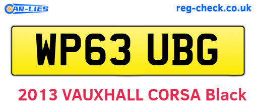 WP63UBG are the vehicle registration plates.