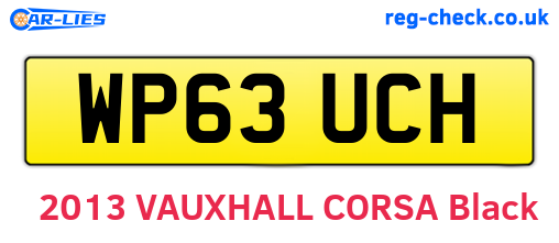 WP63UCH are the vehicle registration plates.