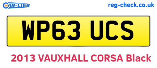WP63UCS are the vehicle registration plates.