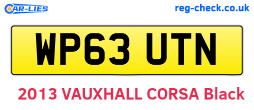 WP63UTN are the vehicle registration plates.