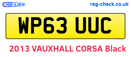 WP63UUC are the vehicle registration plates.