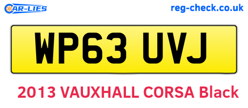 WP63UVJ are the vehicle registration plates.