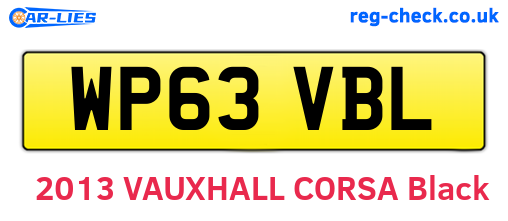 WP63VBL are the vehicle registration plates.