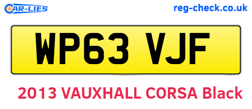 WP63VJF are the vehicle registration plates.