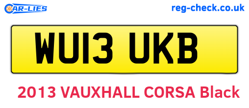 WU13UKB are the vehicle registration plates.