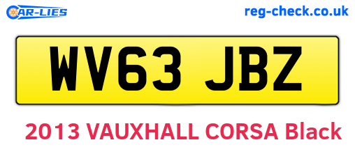 WV63JBZ are the vehicle registration plates.