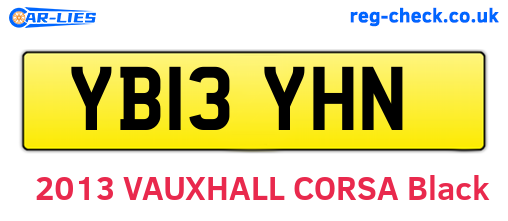 YB13YHN are the vehicle registration plates.