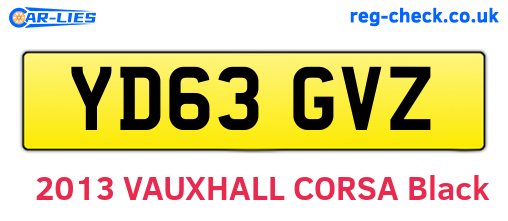YD63GVZ are the vehicle registration plates.