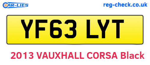 YF63LYT are the vehicle registration plates.