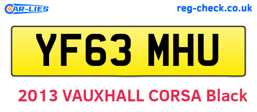 YF63MHU are the vehicle registration plates.