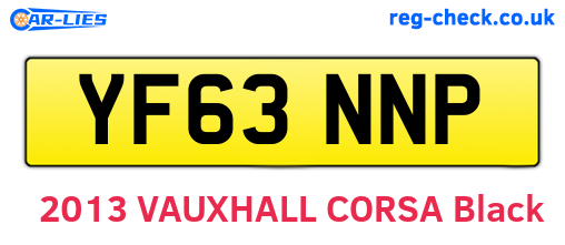 YF63NNP are the vehicle registration plates.