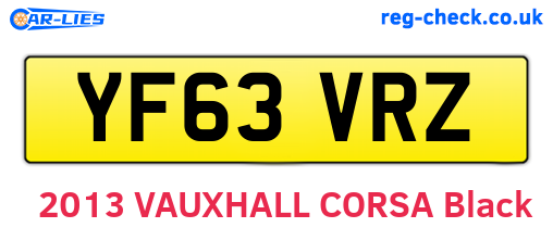 YF63VRZ are the vehicle registration plates.